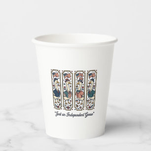 Independant Goose Patriotic Vintage T-Shirt Design Paper Cups