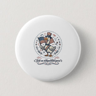 Independant Goose Vintage Patriotic Shirt Design ( 6 Cm Round Badge
