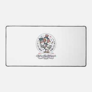 Independant Goose Vintage Patriotic Shirt Design ( Desk Mat