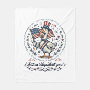 Independant Goose Vintage Patriotic Shirt Design ( Fleece Blanket