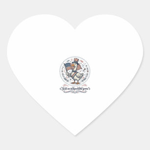 Independant Goose Vintage Patriotic Shirt Design ( Heart Sticker