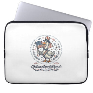 Independant Goose Vintage Patriotic Shirt Design ( Laptop Sleeve