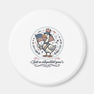 Independant Goose Vintage Patriotic Shirt Design ( Magnet
