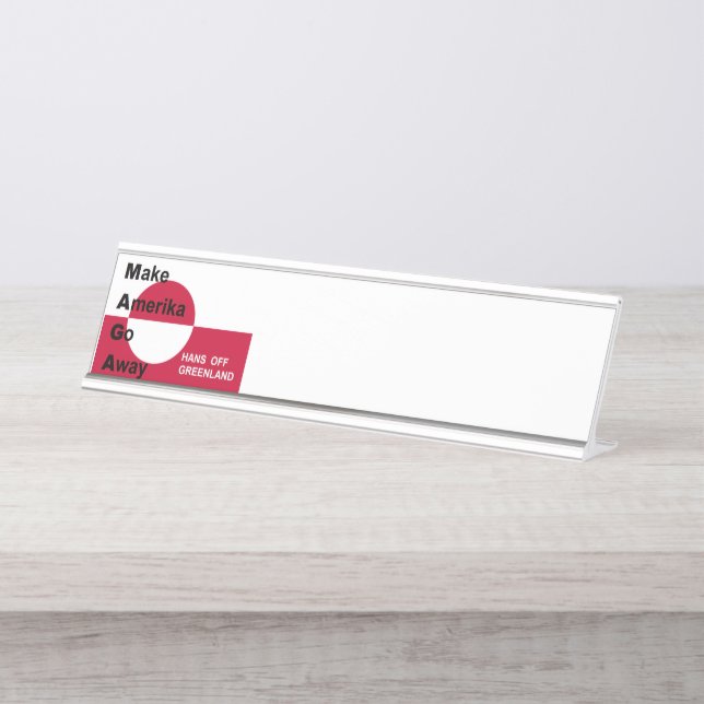 Independant Greenland Desk Name Plate (Front)