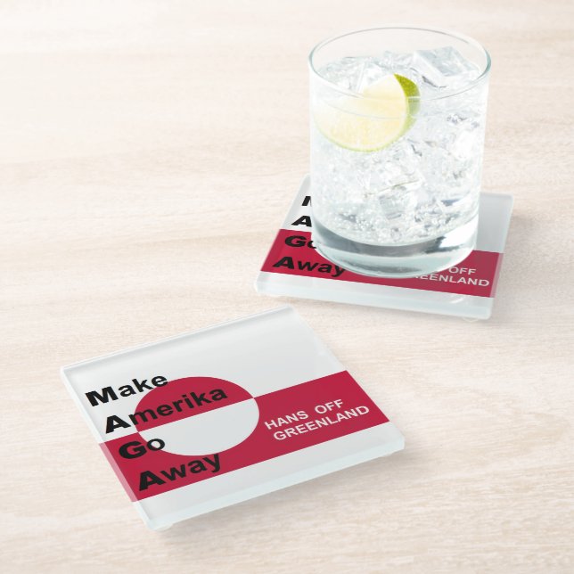 Independant Greenland Glass Coaster (Angled)