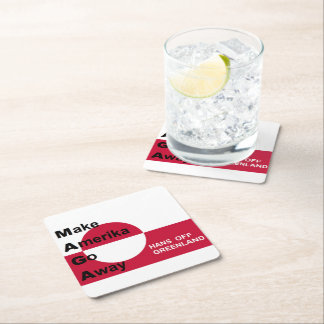 Independant Greenland Square Paper Coaster