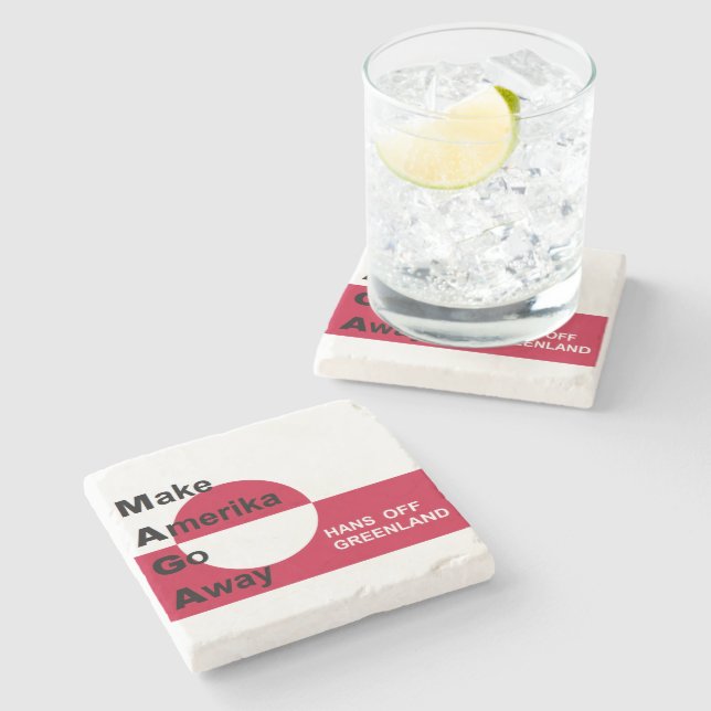 Independant Greenland Stone Coaster (Side)