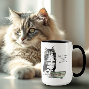 Independant Grey Tabby Blue Cute Funny Cat Mug
