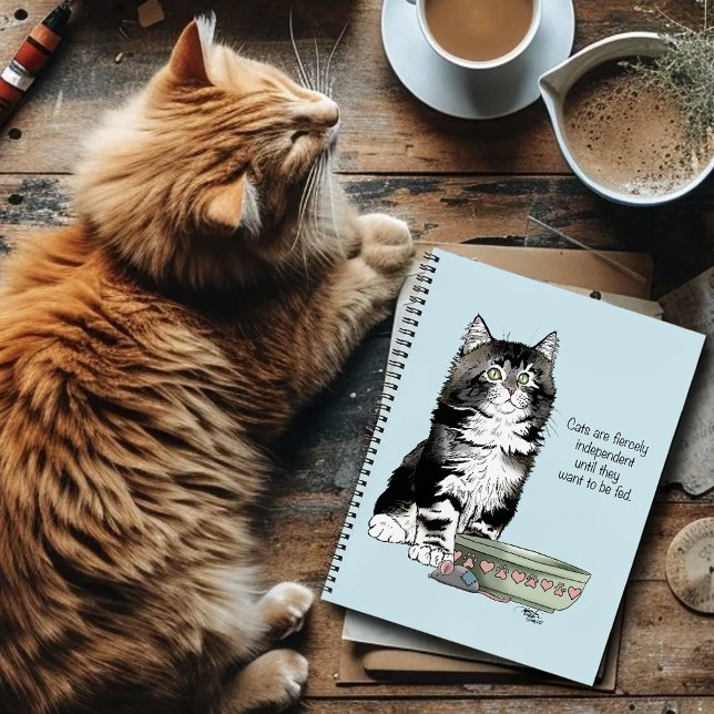 Independant Grey Tabby Blue Cute Funny Cat Notebook (Creator Uploaded)