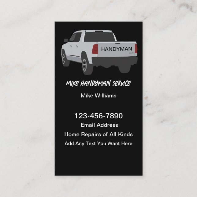 Independant Handyman Services Business Cards (Front)