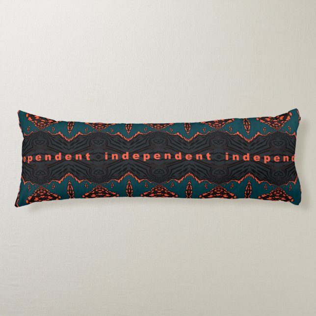 Independant in Orange and Dark Green Body Cushion (Front)