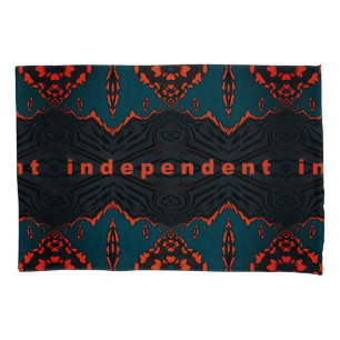 Independant in Orange and Green Pillowcase