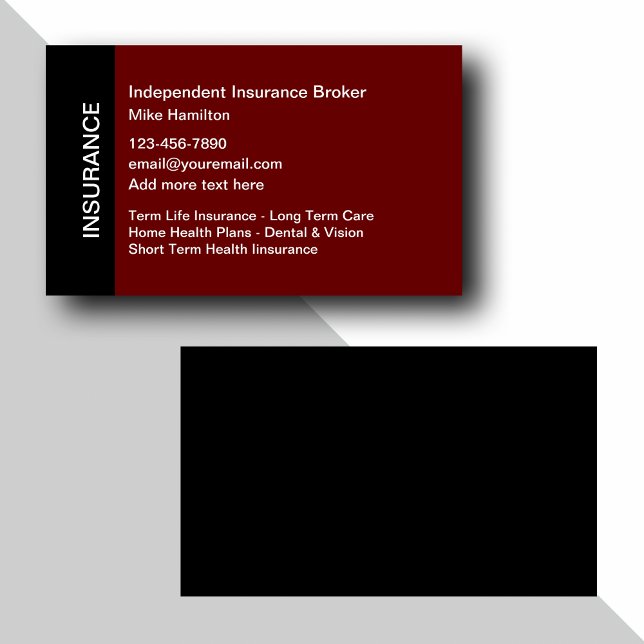 Independant Insurance Agent  Business Card (Creator Uploaded)