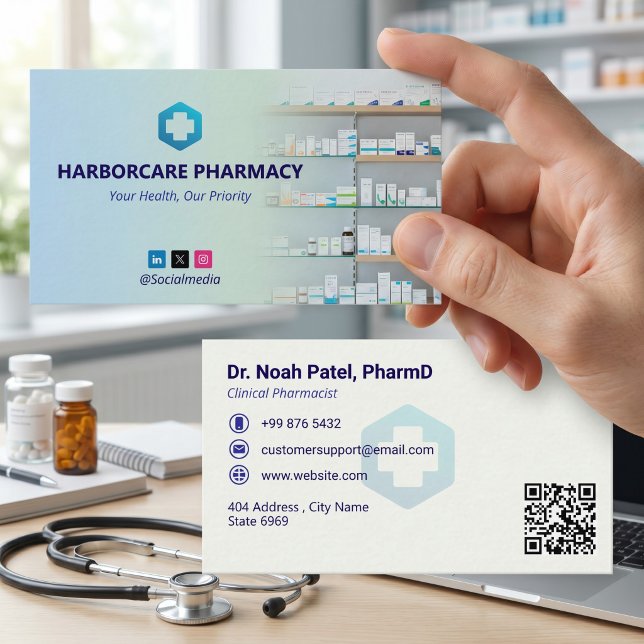 Independant Pharmacy | Ocean Light Business Card (Creator Uploaded)