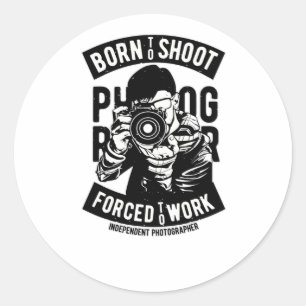 Independant Photographer Classic Round Sticker