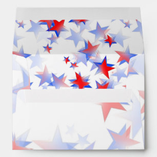 Independant Red, White, Blue Graphical Butterfly Envelope