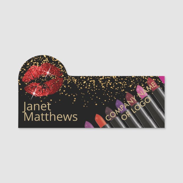 Independant Representative - Red Lips Name Tag (Front)