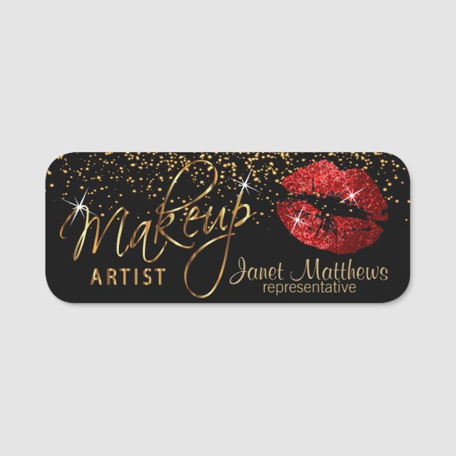 Independant Representative - Red Lips Name Tag (Front)