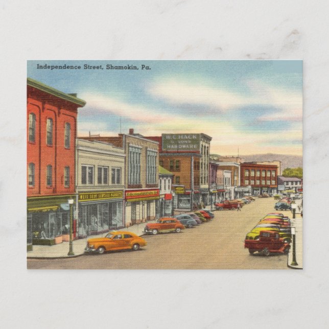 independant Street, Shamokin, Pennsylvania Postcard (Front)