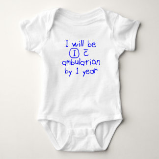independant with ambulation blue handwriting PT Baby Bodysuit