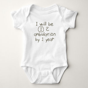 independant with ambulation grey handwriting PT Baby Bodysuit