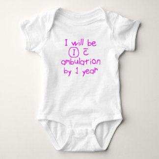 independant with ambulation pink handwriting PT Baby Bodysuit