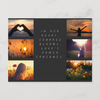 Independant Woman's Day: Courage in Bloom Postcard