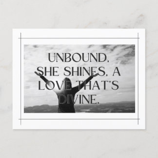 Independant Woman's Day Design: Unbound & Divine Postcard