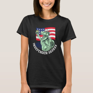 Independen-Saurus 4th July Dinosaur Independence D T-Shirt