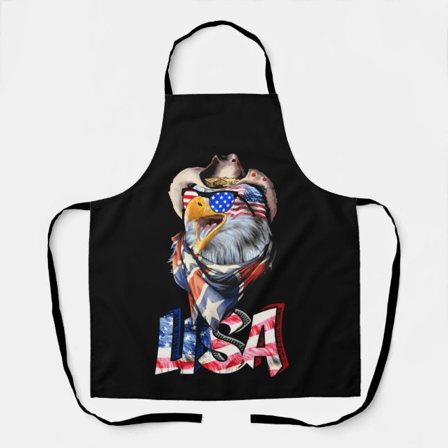 Independence 4th of July American Flag USA Apron (Front)