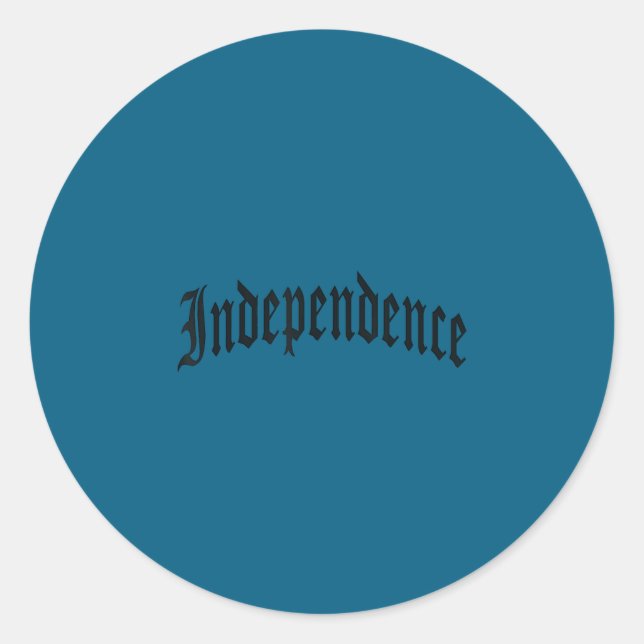 Independence  classic round sticker (Front)