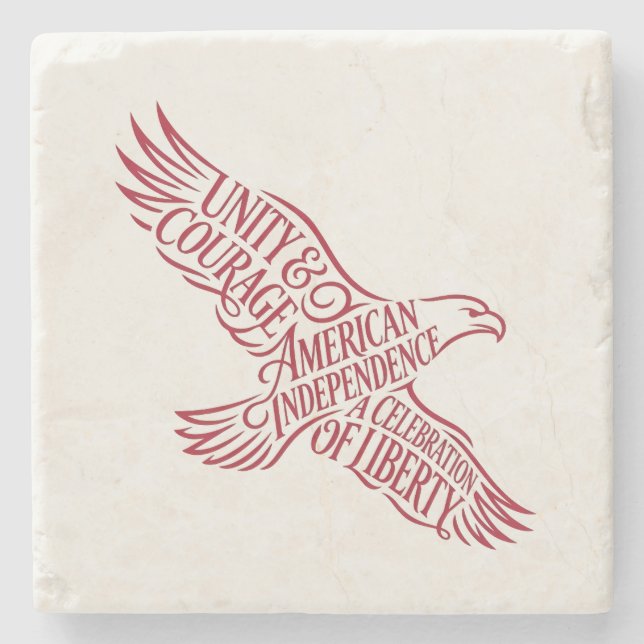 Independence Day 2026 Stone Coaster (Front)