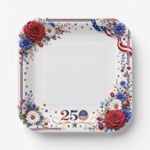 Independence Day 250th Anniversary Party Plates
