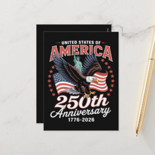 Independence Day 250th Anniversary USA Holiday Postcard