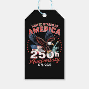 Independence Day 250th Anniversary USA Patriotic Gift Tags