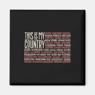 Independence Day 4th July Usa Flag America State M Magnet