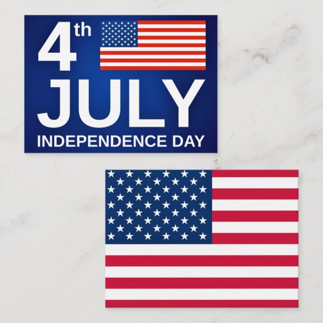 Independence Day 4th of July Card Patriotic USA (Front/Back)