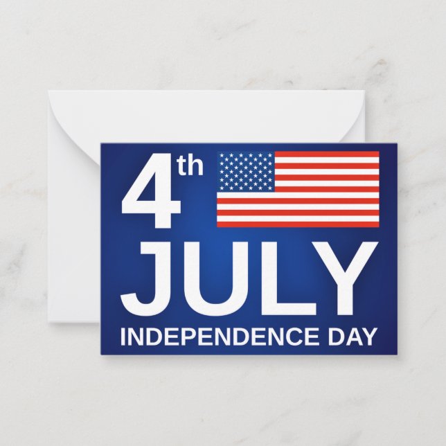 Independence Day 4th of July Card USA Flag (Front)