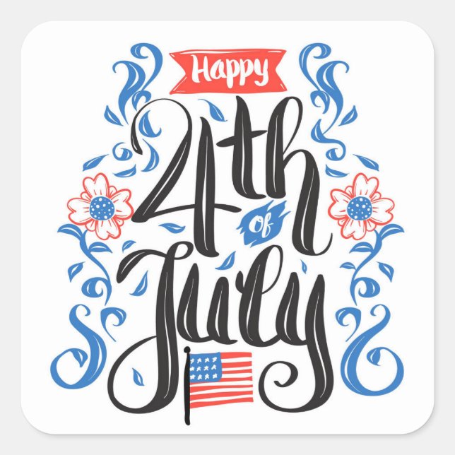 Independence Day 4th of July Classic Round Sticker (Front)