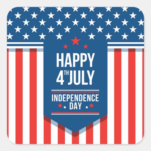 Independence Day 4th of July Classic Round Sticker (Front)