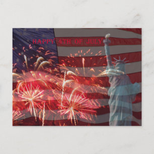 Independence Day   4th of July Firework Postcard