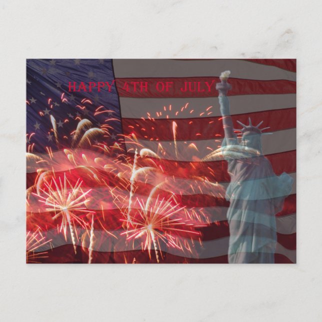 Independence Day   4th of July Firework Postcard (Front)