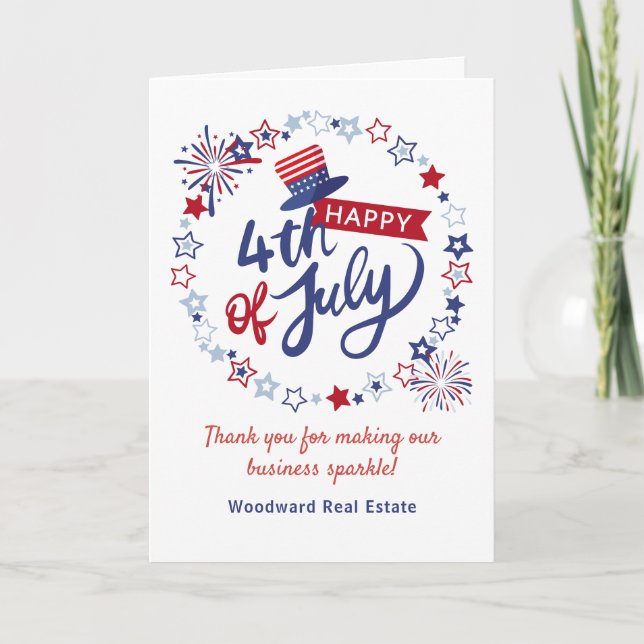 Independence Day 4th of July Promotional Marketing Holiday Card (Front)