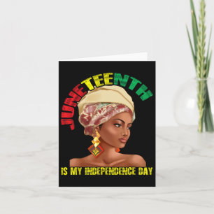 Independence Day African Woman United States Usa Card