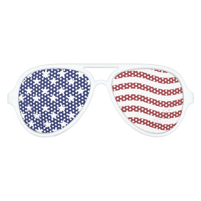 Independence Day- American Day- Patriotism Aviator Sunglasses (Front)