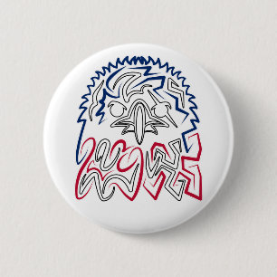 Independence Day American Eagle 6 Cm Round Badge
