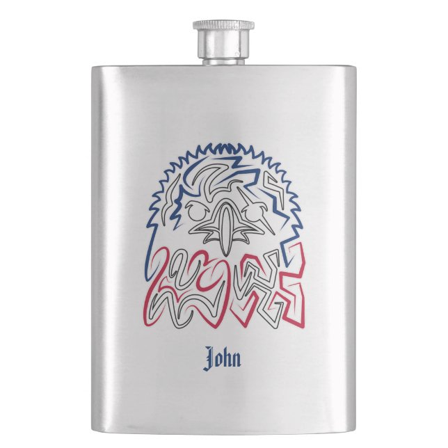Independence Day American Eagle Hip Flask (Front)