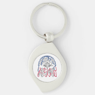 Independence Day American Eagle Key Ring