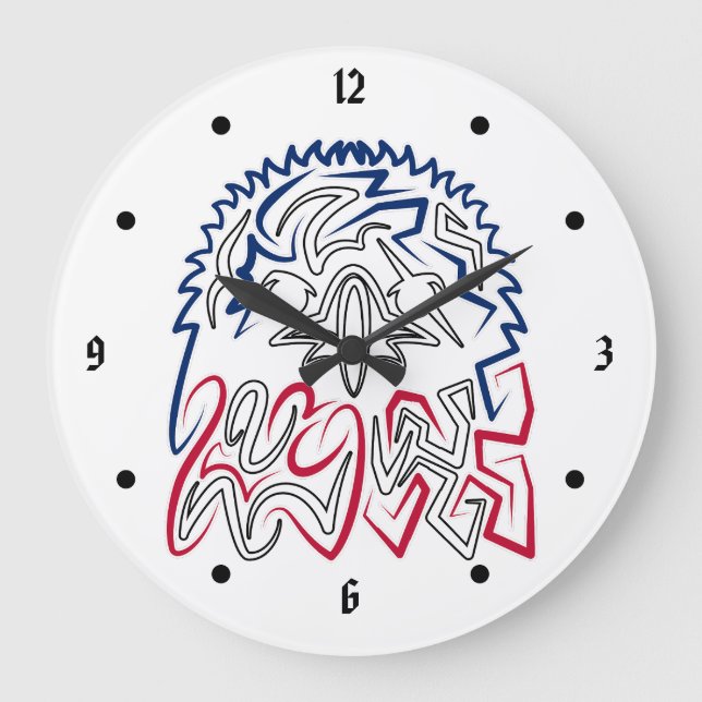 Independence Day American Eagle Large Clock (Front)
