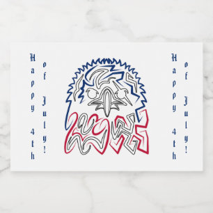 Independence Day American Eagle Liquor Bottle Label